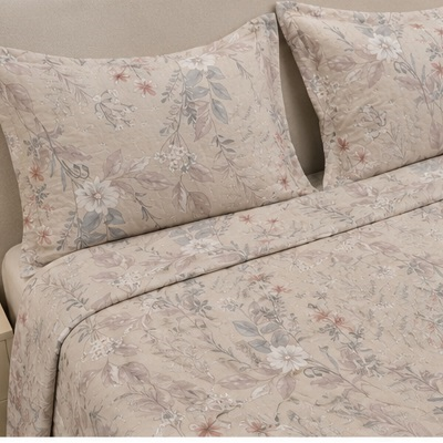 Set prekrivač Bloom beige/lila